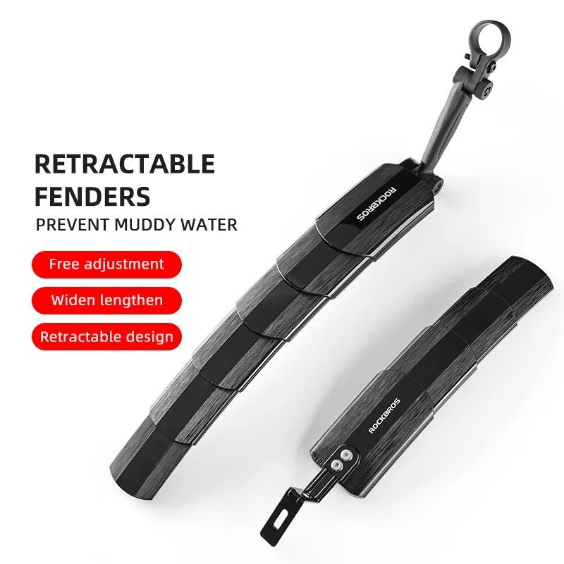 Retractable Bike Fender Adjustable Front & Rear Mudguard for MTB Bike