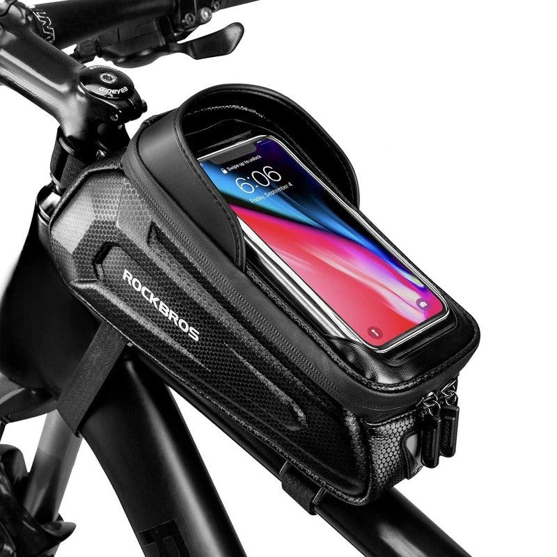 Waterproof Cycling Bicycle Front Bag 1.7L Top Tube Mount for 6.8" below phones