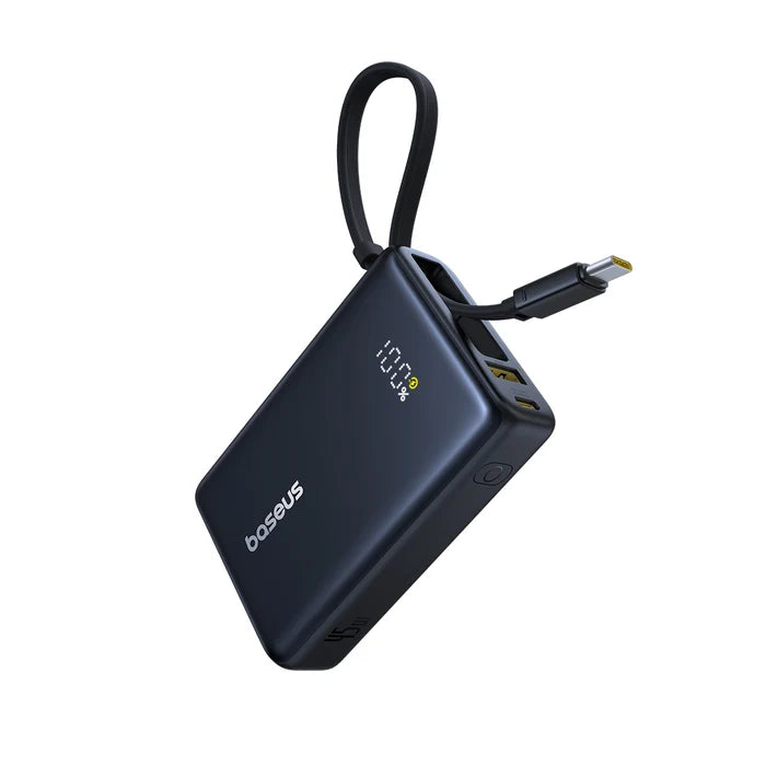 Baseus 10000mAh 45W Fast Charge Power Bank with Built-in Type-C Cable