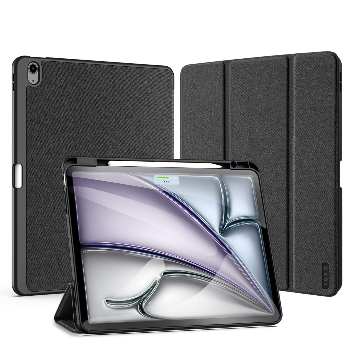iPad Air 13 2024/2025 Flip Trifold Stand Case Cover with Pencil Holder