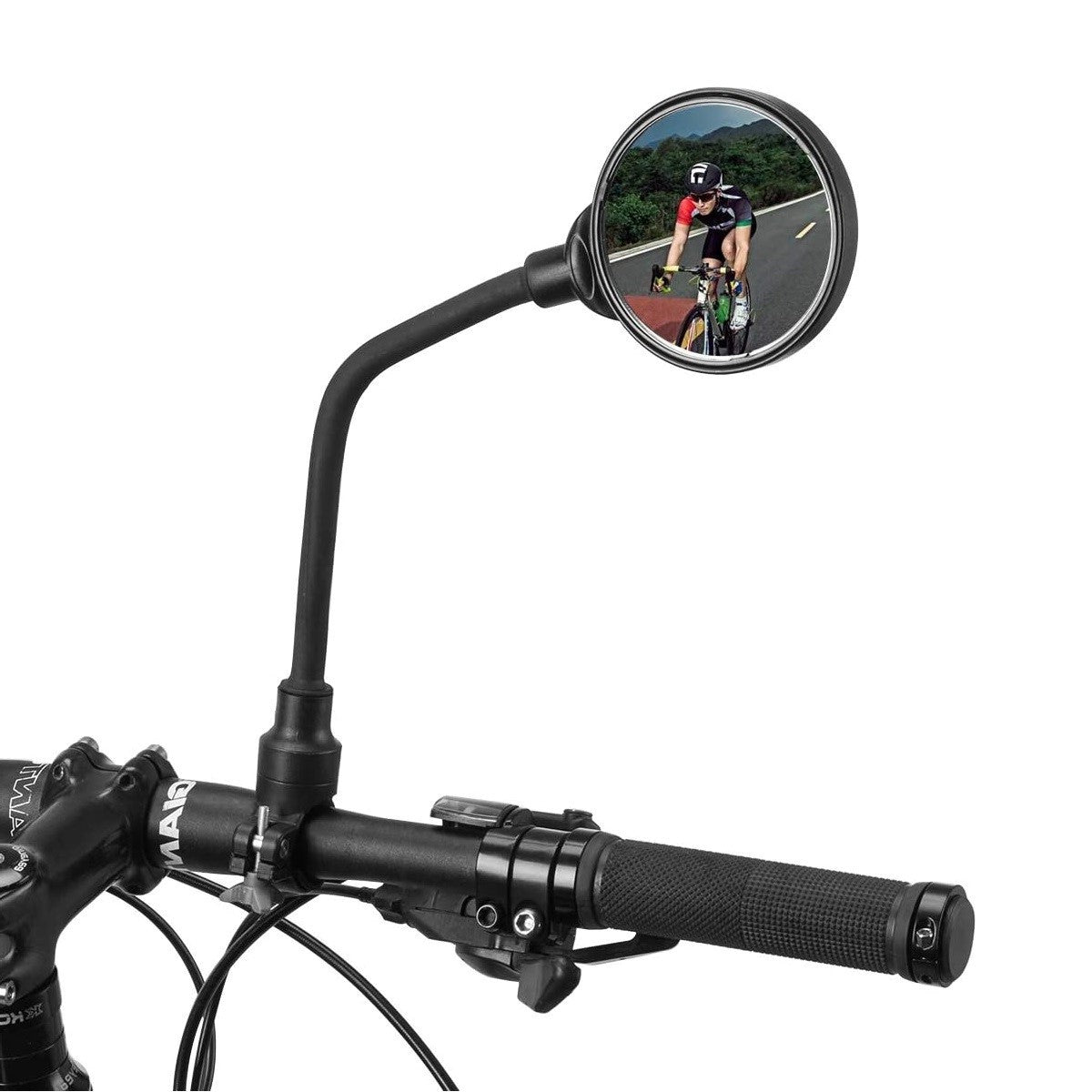 Cycling Bicycle Handlebar Mount Safe Rear View Mirror 360° Rotatable Angle 1 Pcs