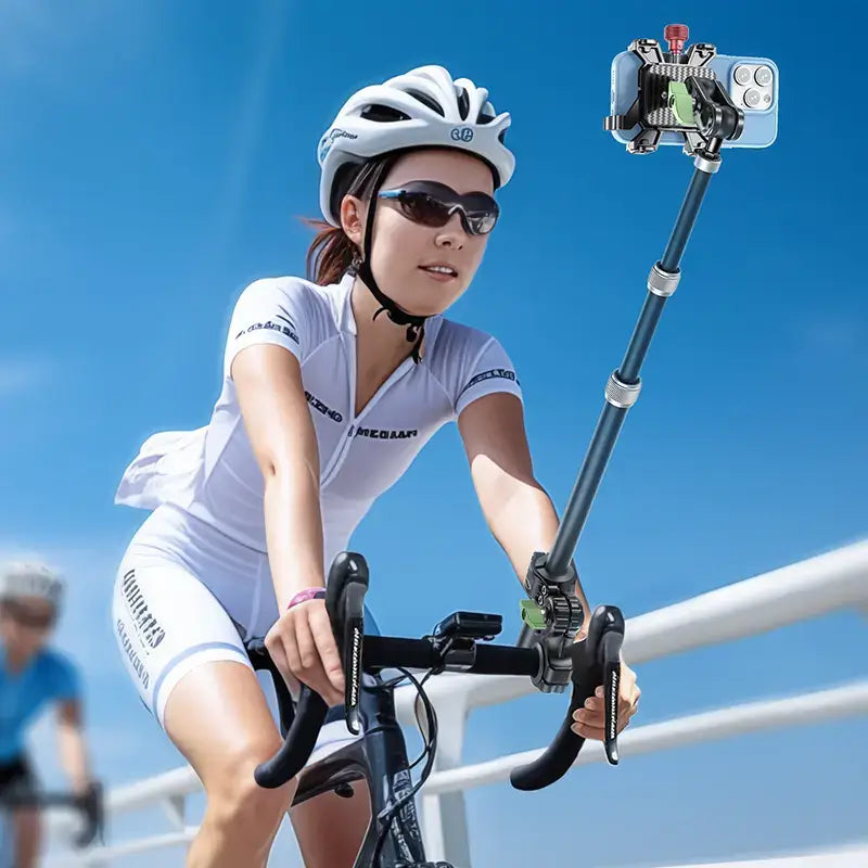 Aluminum Alloy Bike Handlebar Mount Selfie Stick Adjustable Holder
