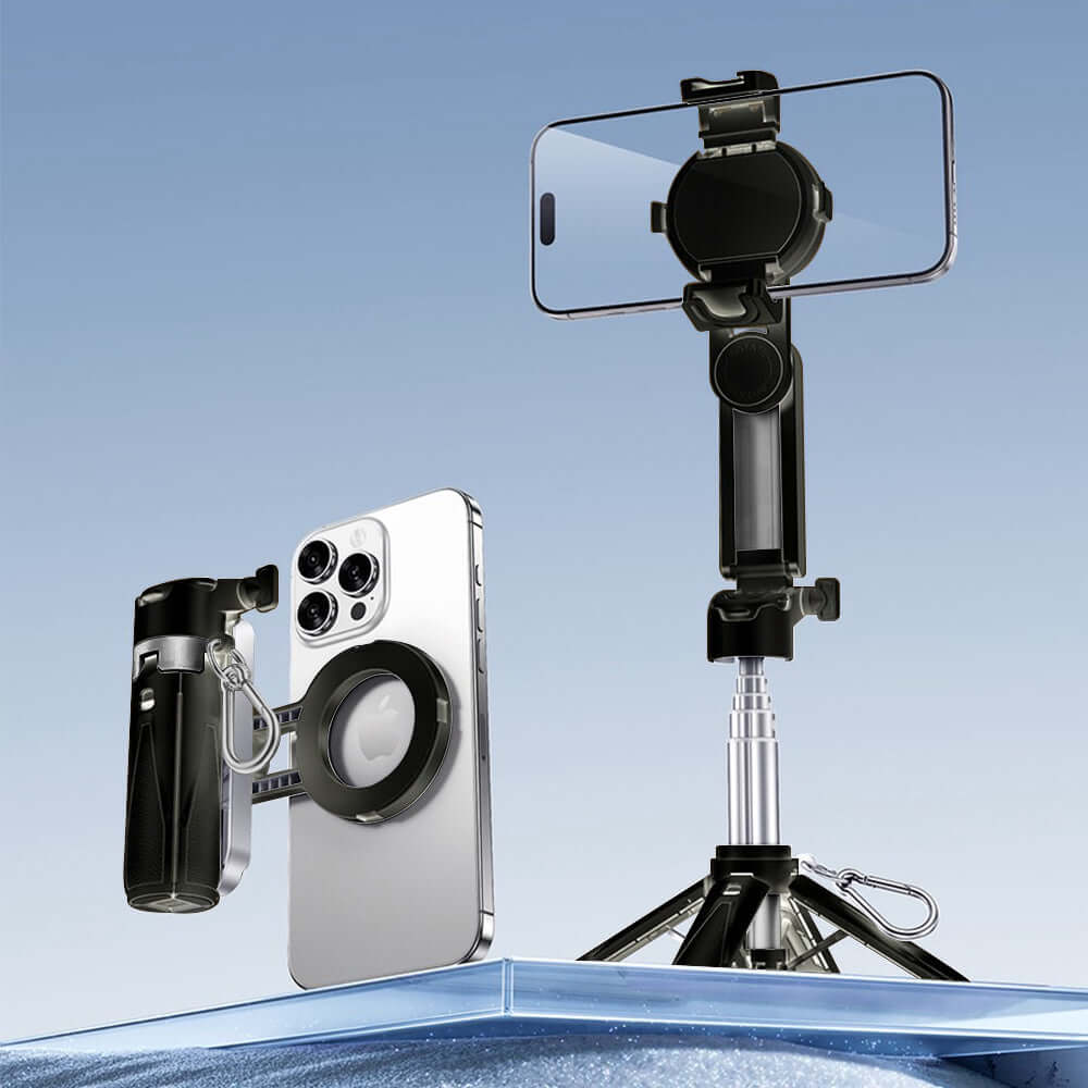 Phone Magnetic Selfie Stick Tripod Mini Handle Foldable with Remote