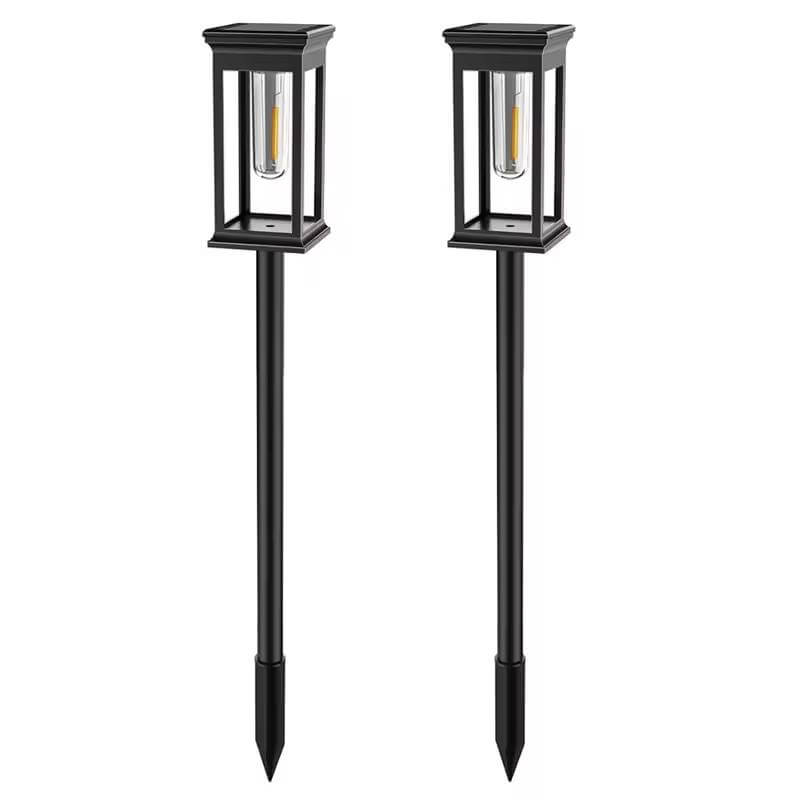 2 Pack Outdoor Solar Pathway Lights Waterproof Garden Lawn Lamps