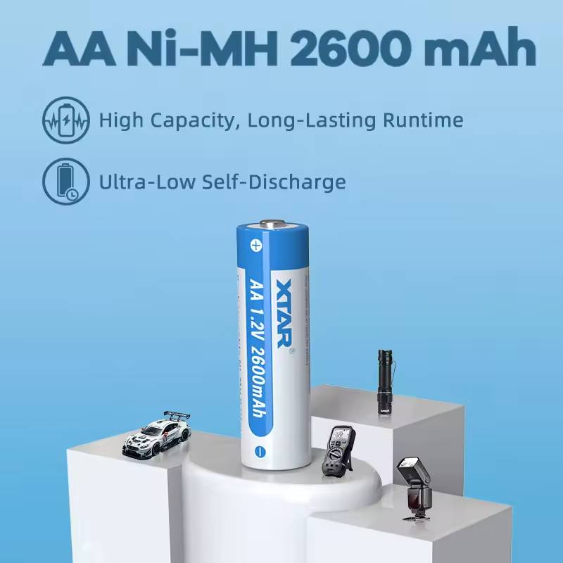 AA Rechargeable Battery 1.2V 2600mAh Ni-MH 4 Pack