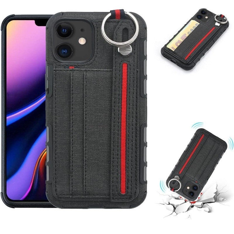 iPhone 12 Mini Back Case with Ring Grip Hand Strap
