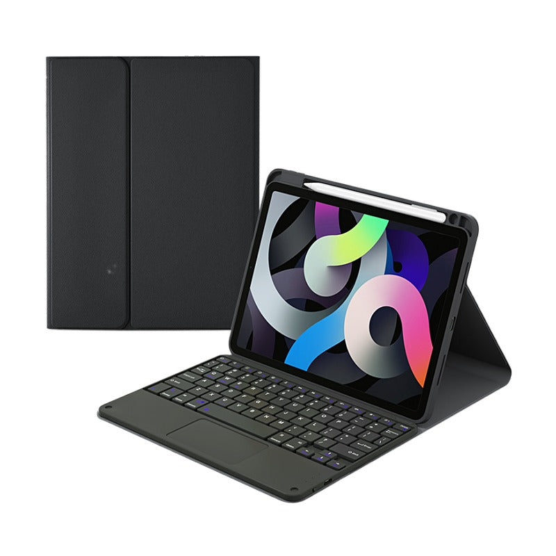 iPad 10.2 10.5 inch backlit and trackpad bluetooth keyboard with foldable Case