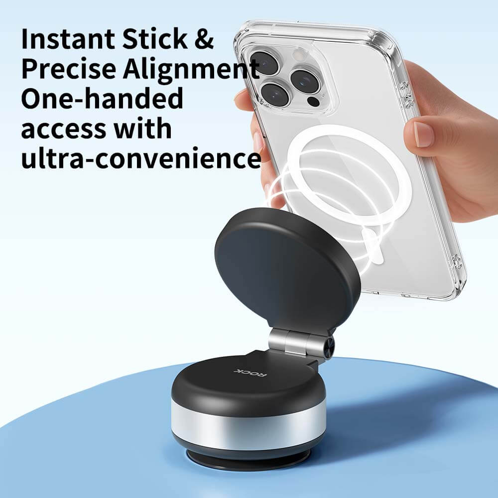 Electric Suction Cup Magnetic Magsafe Car Phone Holder Stand