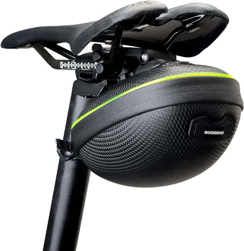 Bicycle Hard Shell Saddle Bag Tail Rear Under Seat Bag With Led Strip 1L