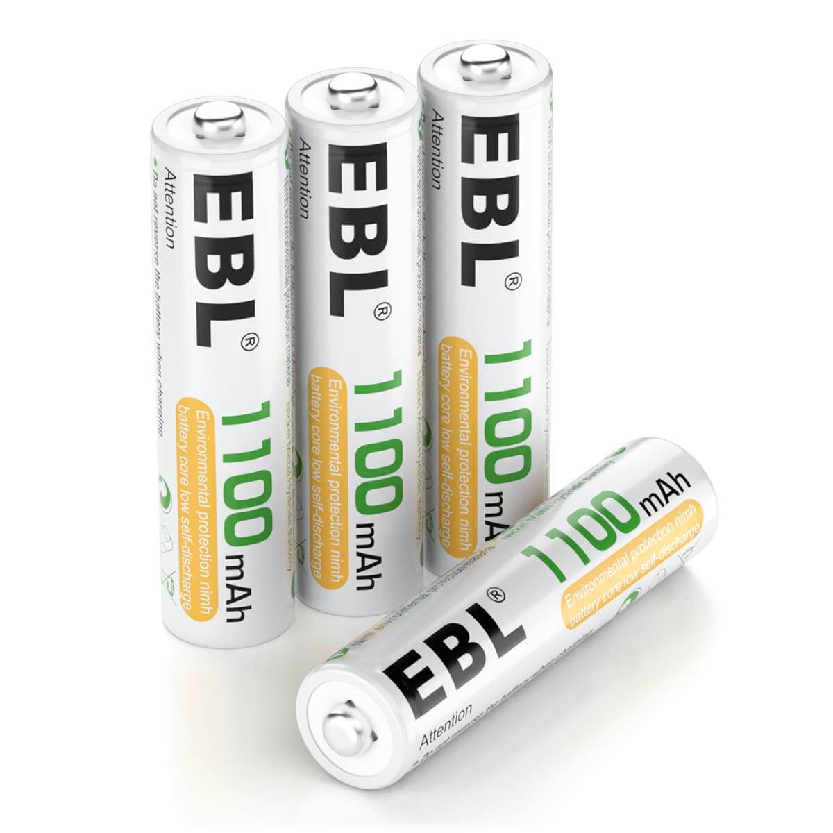 EBL High Power AAA Rechargeable Battery Batteries 1.2V 1100mAh Ni-MH 4 Pack