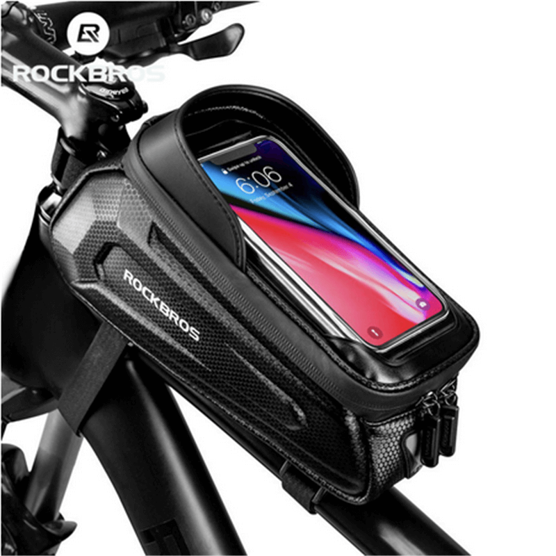 Waterproof Cycling Bicycle Front Bag 1.7L Top Tube Mount for 6.8" below phones