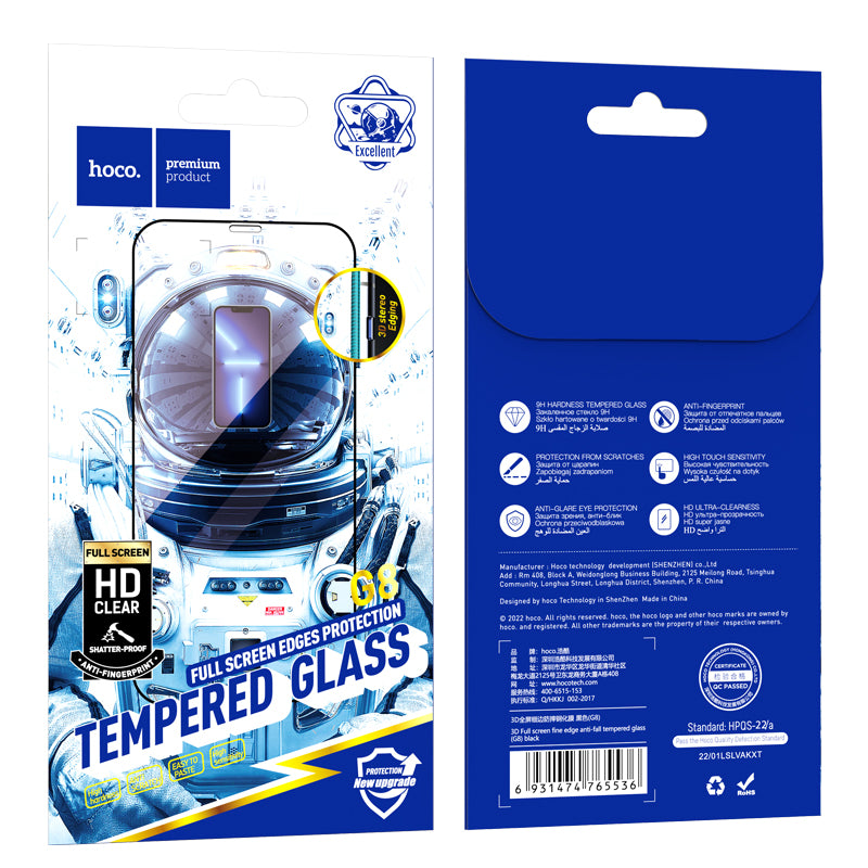 iPhone 7 Plus / 8 Plus HD Full Tempered Glass screen protector-Black