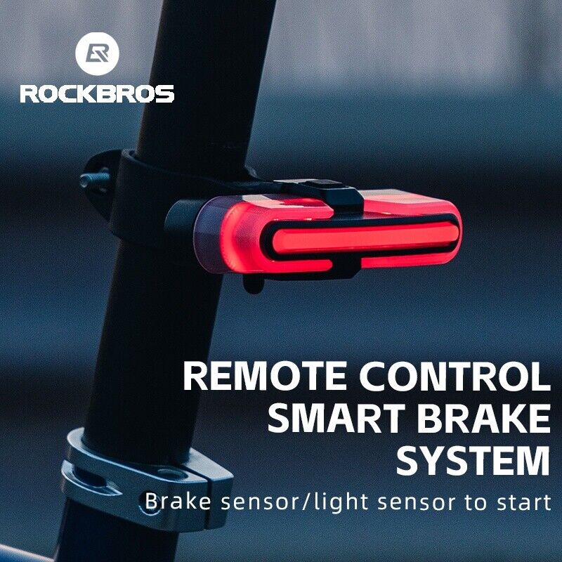 Bike Bicycle Smart Brake Back Tail light with Wireless Remote