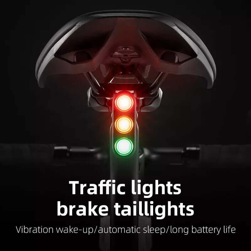 Bicycle Smart Brake Taillight Saddle Light