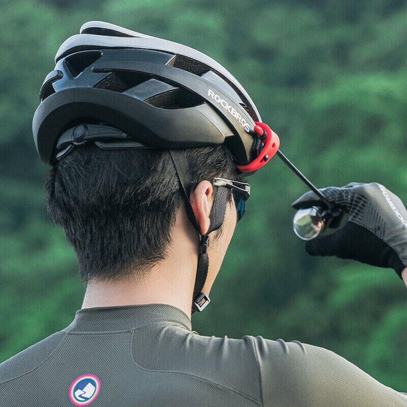 Bicycle Helmet Mount Rearview Mirror Detachable Lightweight