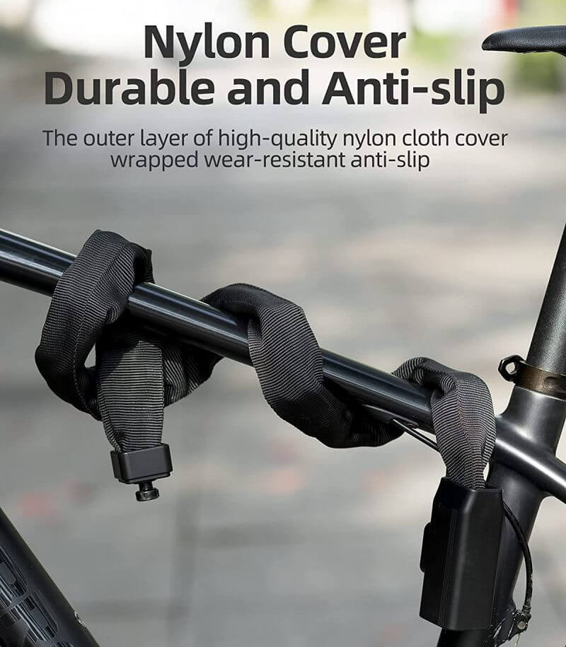 Bike Chain Lock Thick Security Bicycle Anti-Theft Lock with 3 Keys