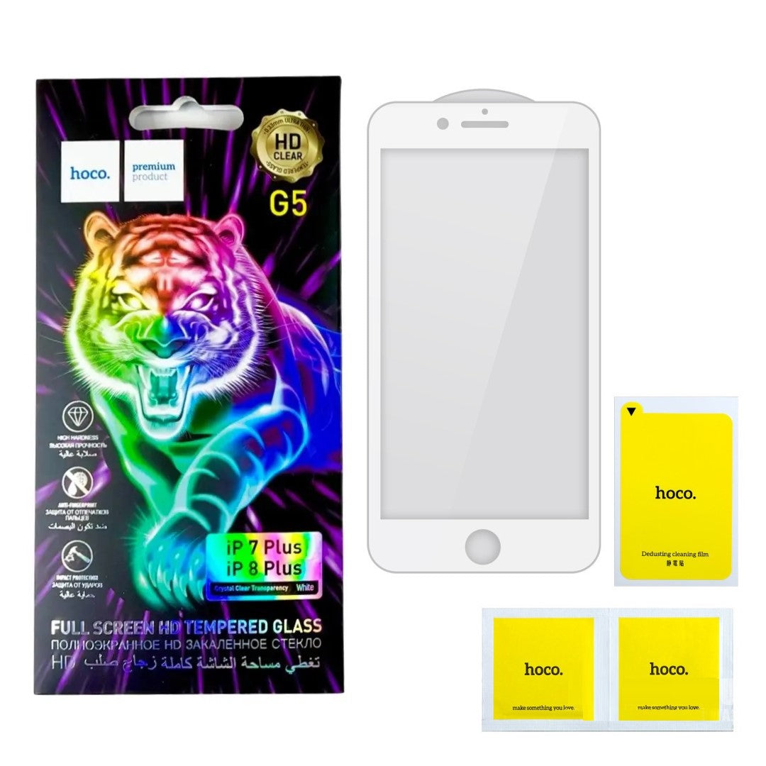 iPhone 7 plus / 8 plus HD Full Tempered Glass screen protector-White