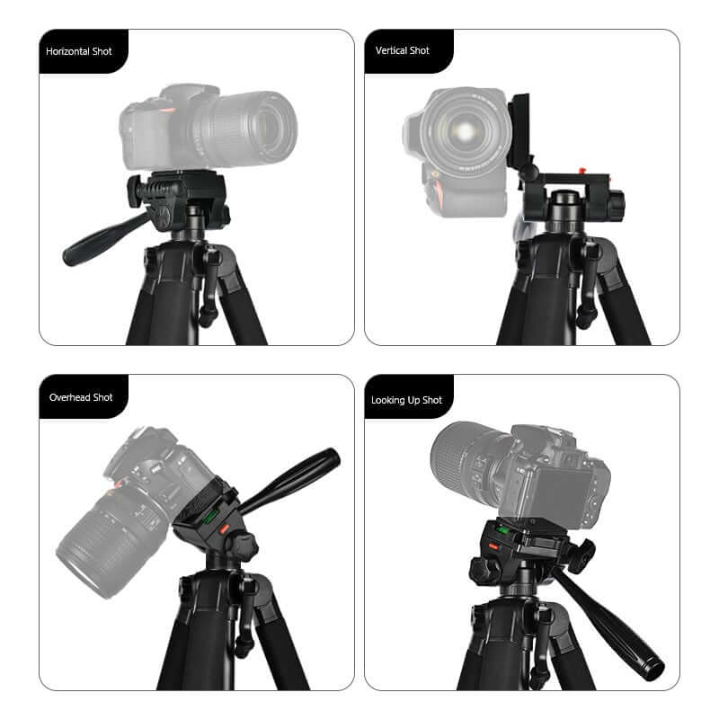 Portable Camera Phone Tripod 360 Rotable Adjustable Stand Max 1.68m