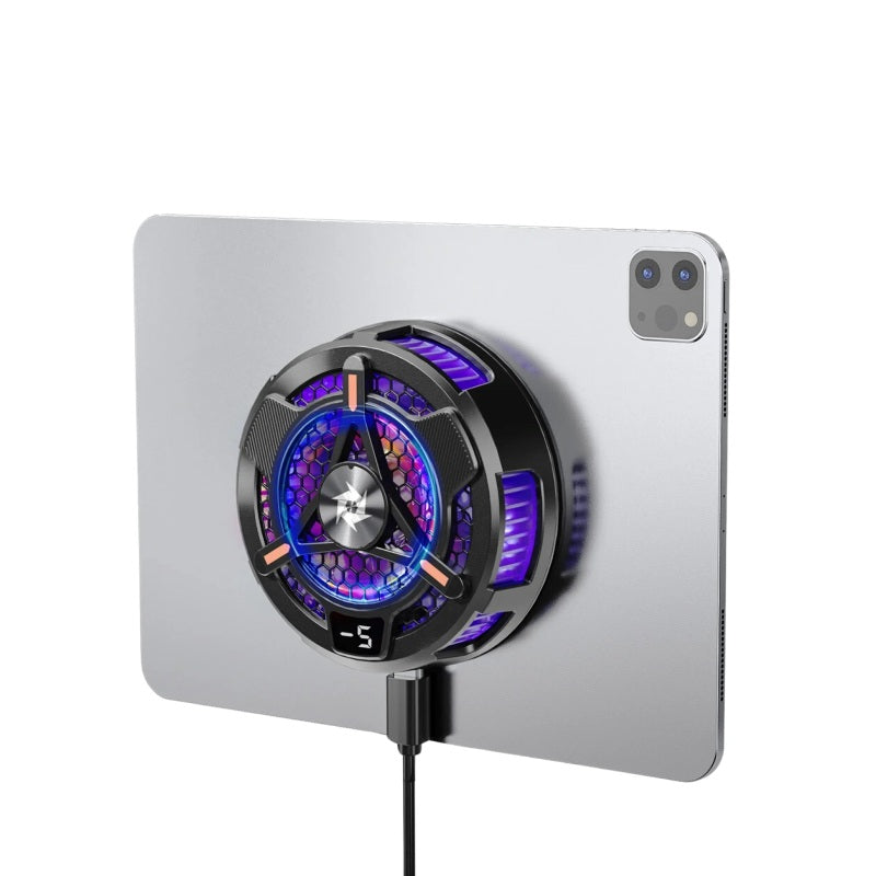 Magnetic iPad Tablet Cooling Fan Radiator with Temperature Display