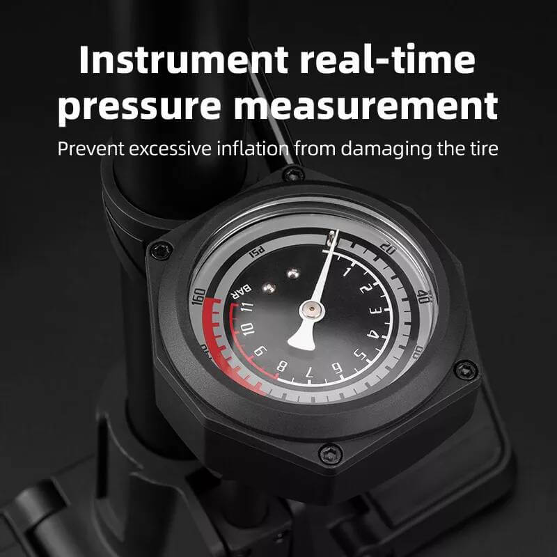 Bicycle Stand Pump High Pressure 150PSI with Gauge