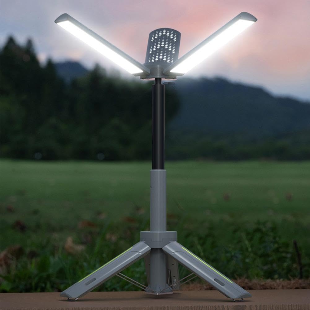 Camping Lantern Rechargeable 360° Rotatable Foldable Outdoor Light with Tripod