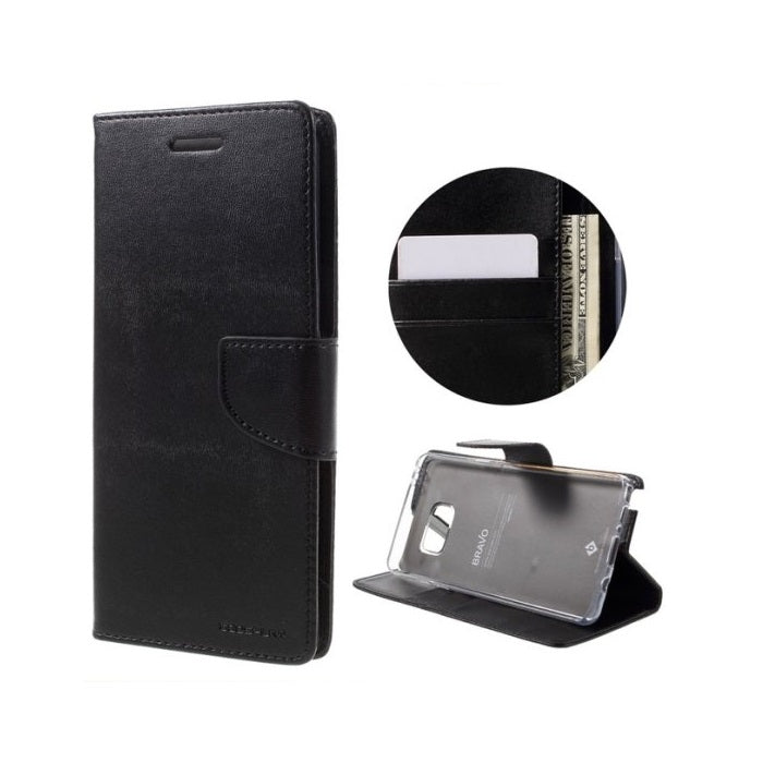 Samsung Galaxy S8 Plus Stand Flip wallet Case-Black