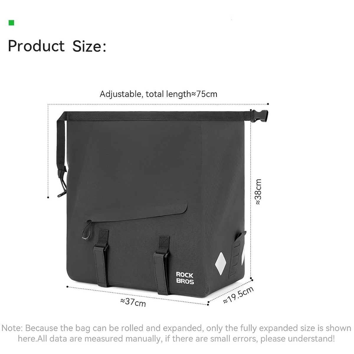Bicycle Waterproof Pannier Rack Bag Up to 16L