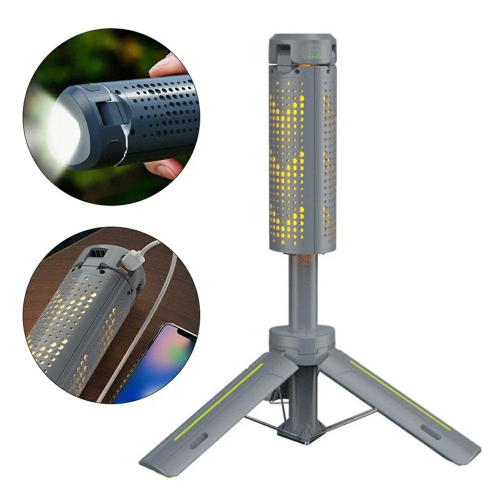 Camping Lantern Rechargeable 360° Rotatable Foldable Outdoor Light with Tripod