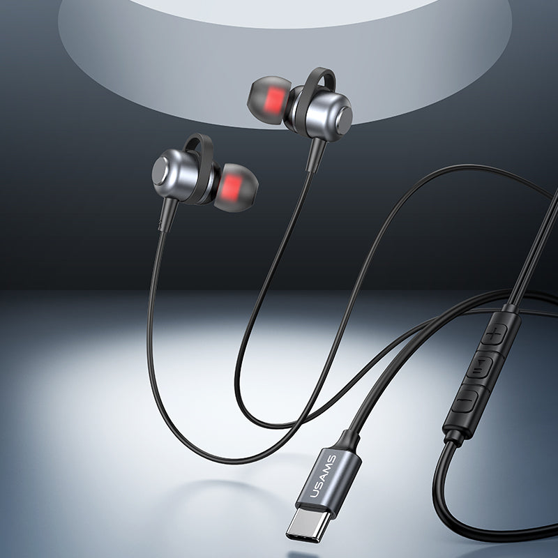 Wired USB-C Earphone Headset with Mic 1.2M