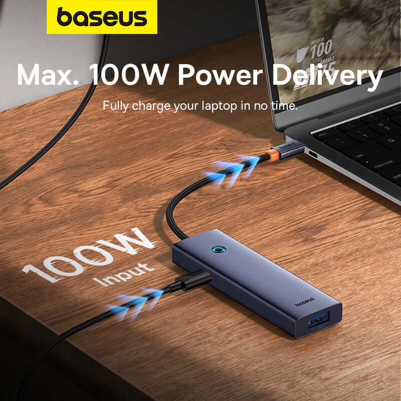 Baseus Type-C to USB 3.0 x 4+PD 100W 5-Port HUB Adapter