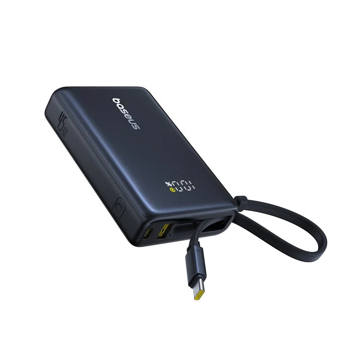 Baseus 10000mAh 45W Fast Charge Power Bank with Built-in Type-C Cable