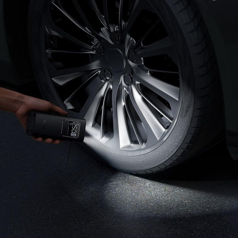 Baseus Car Air Inflator Portable Rechargeable With LCD Digital Display