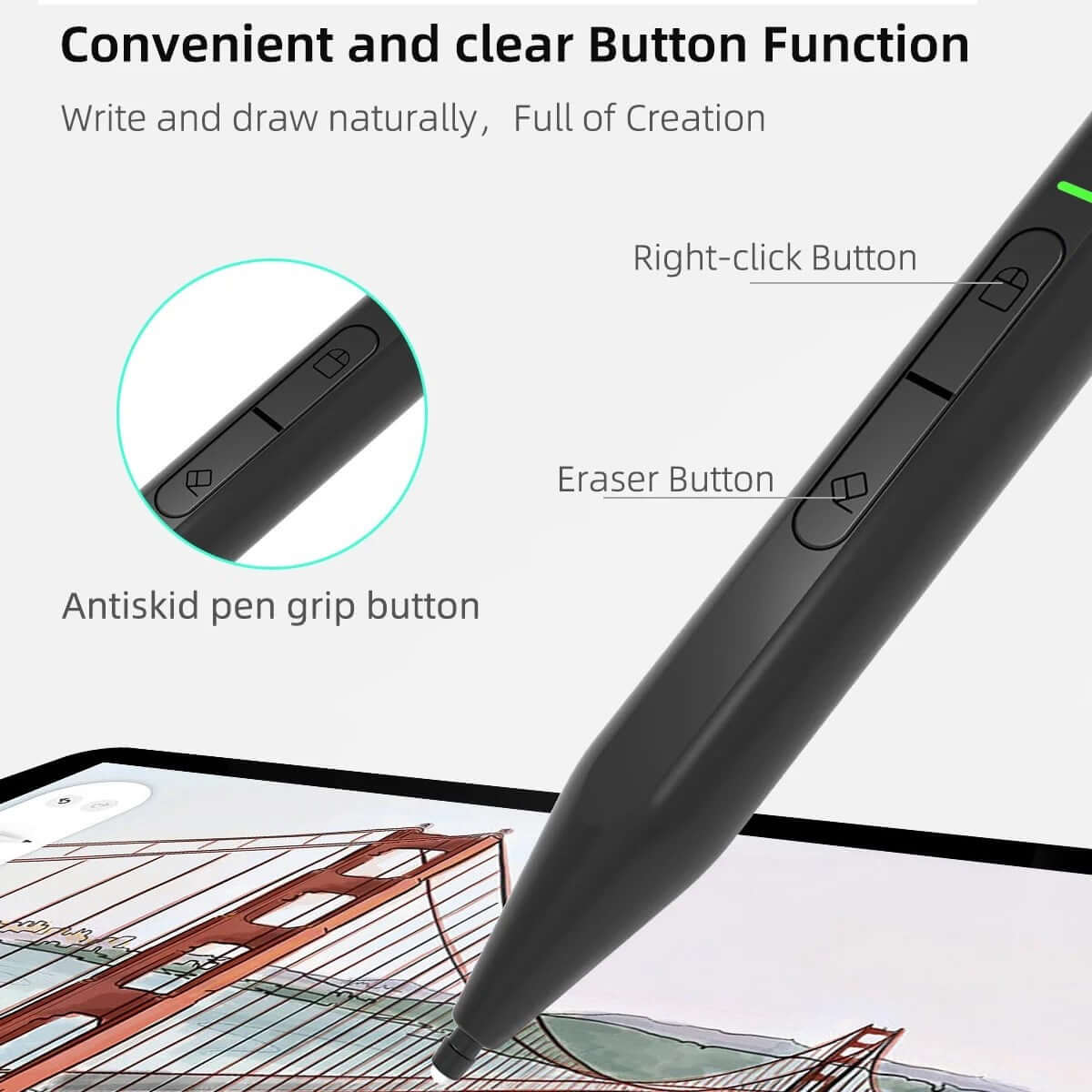 Stylus Pen Pencil for Surface Pro / Go / Book 4096 Pressure