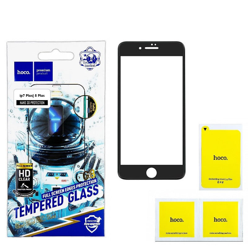 iPhone 7 Plus / 8 Plus HD Full Tempered Glass screen protector-Black