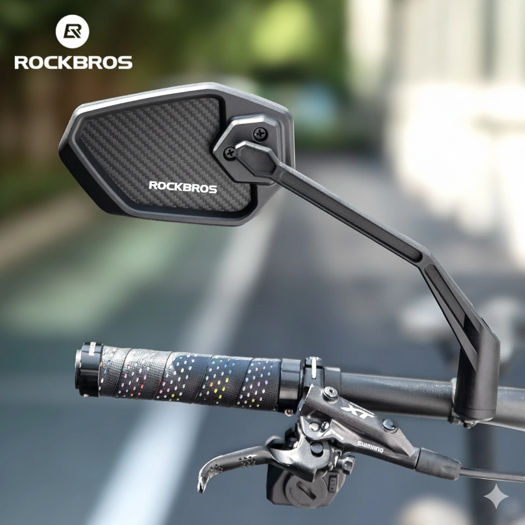 Bicycle Handlebar Rearview Mirror Adjustable for Mountain & Road Bikes
