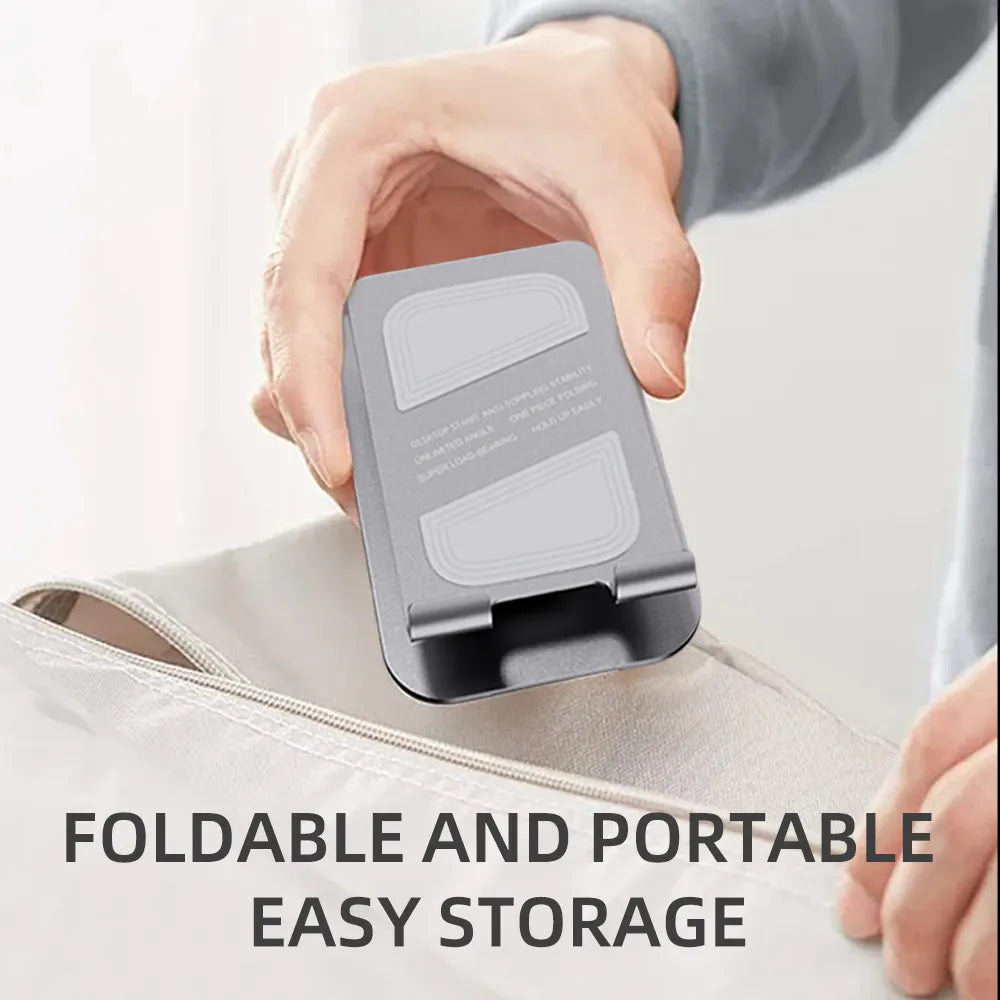 Metal Phone Stand 360 rotatable Foldable for Table Desk