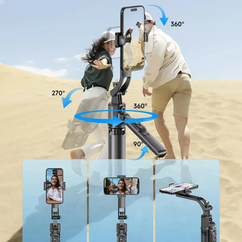 Smart Selfie Stick 360 Rotate Auto Face Tracking with tripod Max 1.6m