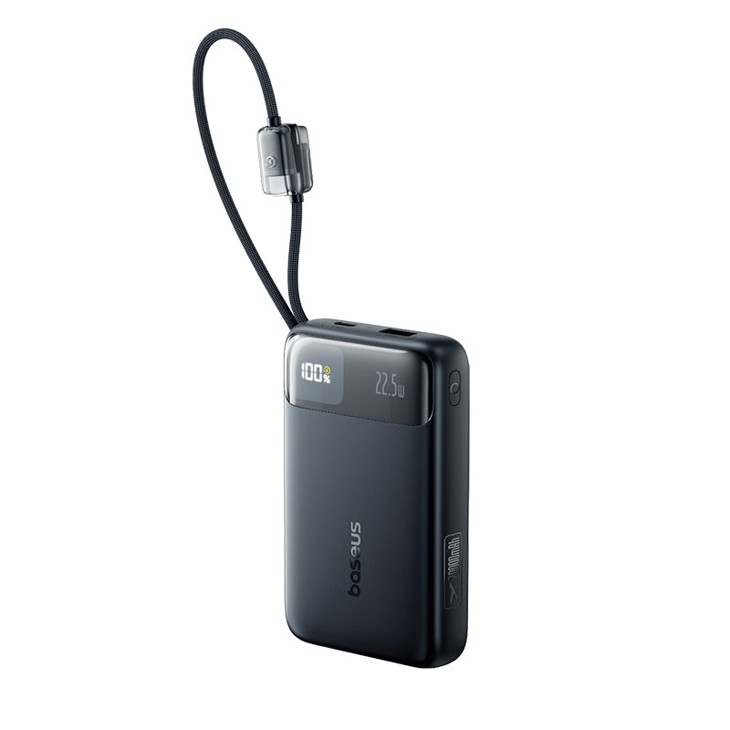 20000mAh Power Bank built-in Lightning & USB-C Cable Digital Display