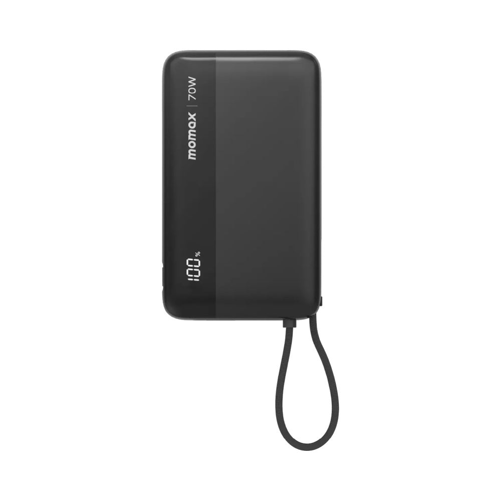 70W Power Bank 20000mAh with Built-in USB-C Charging Cable