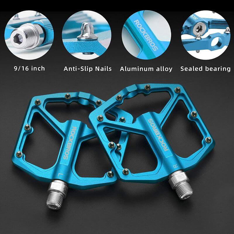 Bicycle Pedals Aluminium Alloy Platform Pedal For Road Mountain Bike
