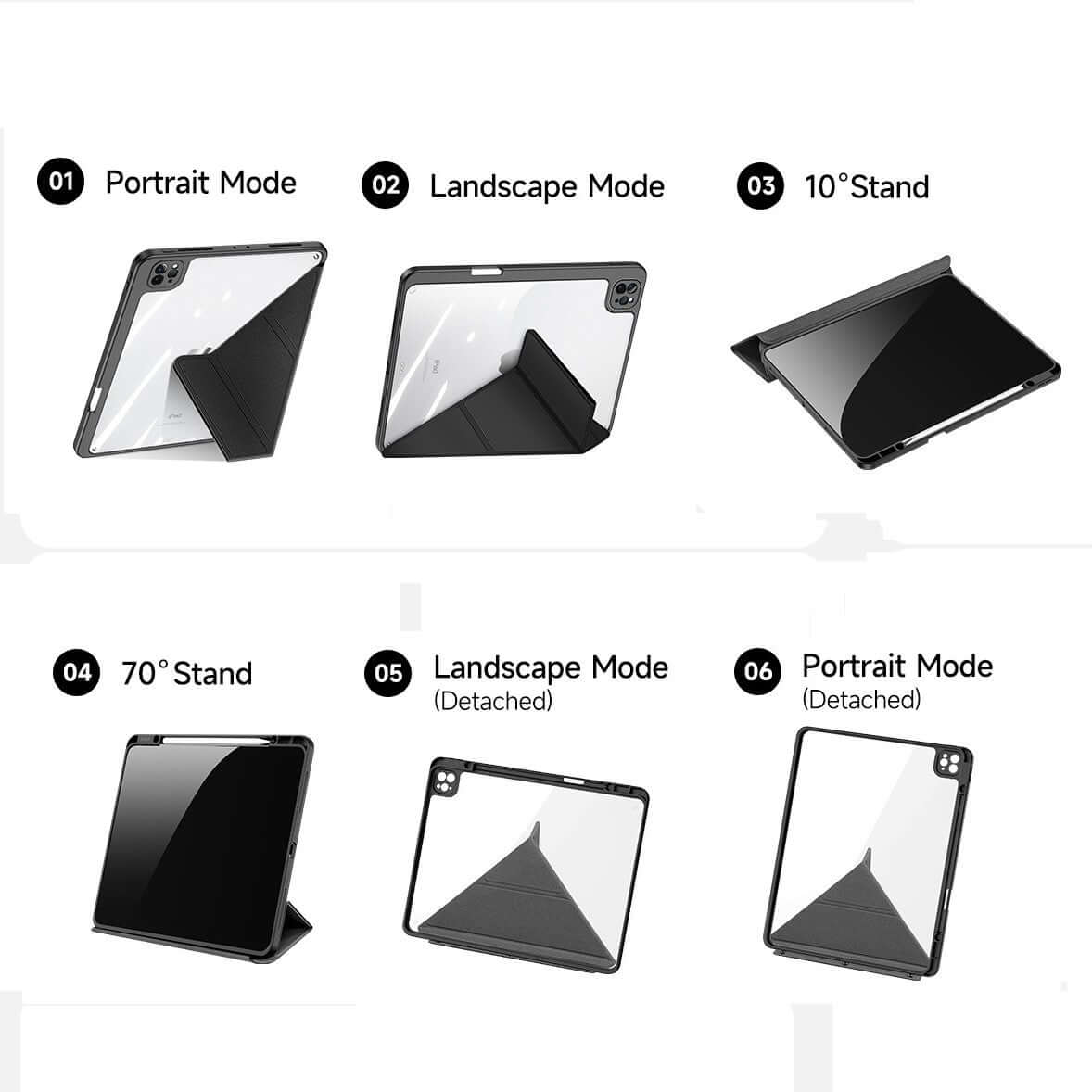 iPad Pro 12.9" 2022 2021 2020 Smart Case with Magic Stand