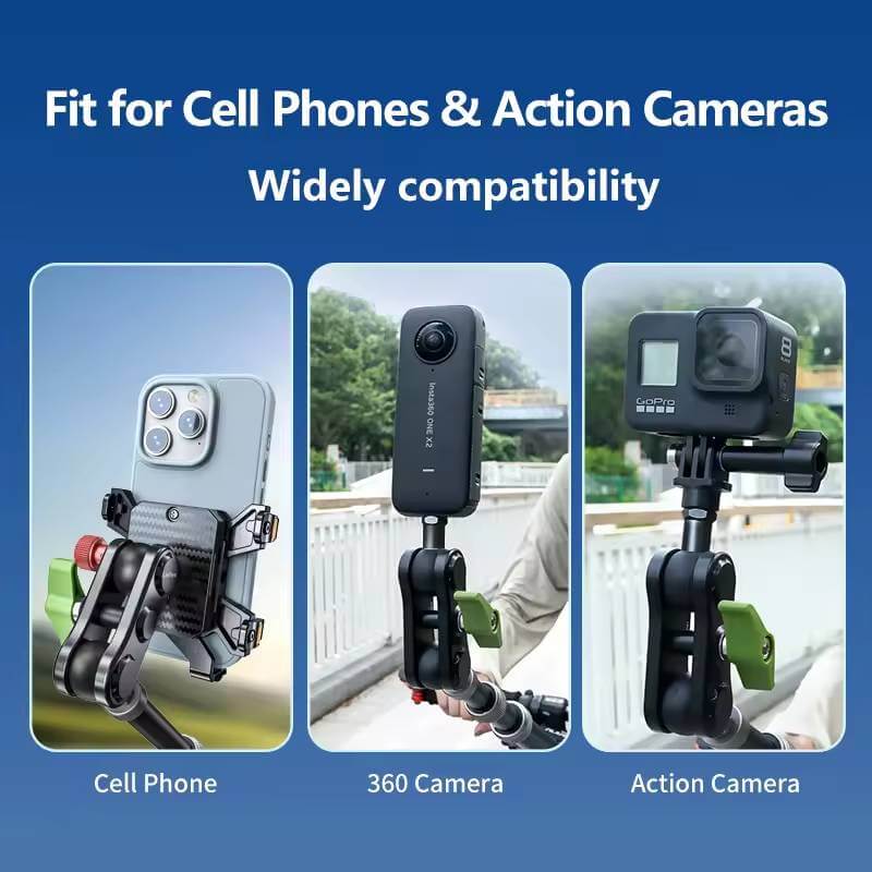 Aluminum Alloy Bike Handlebar Mount Selfie Stick Adjustable Holder