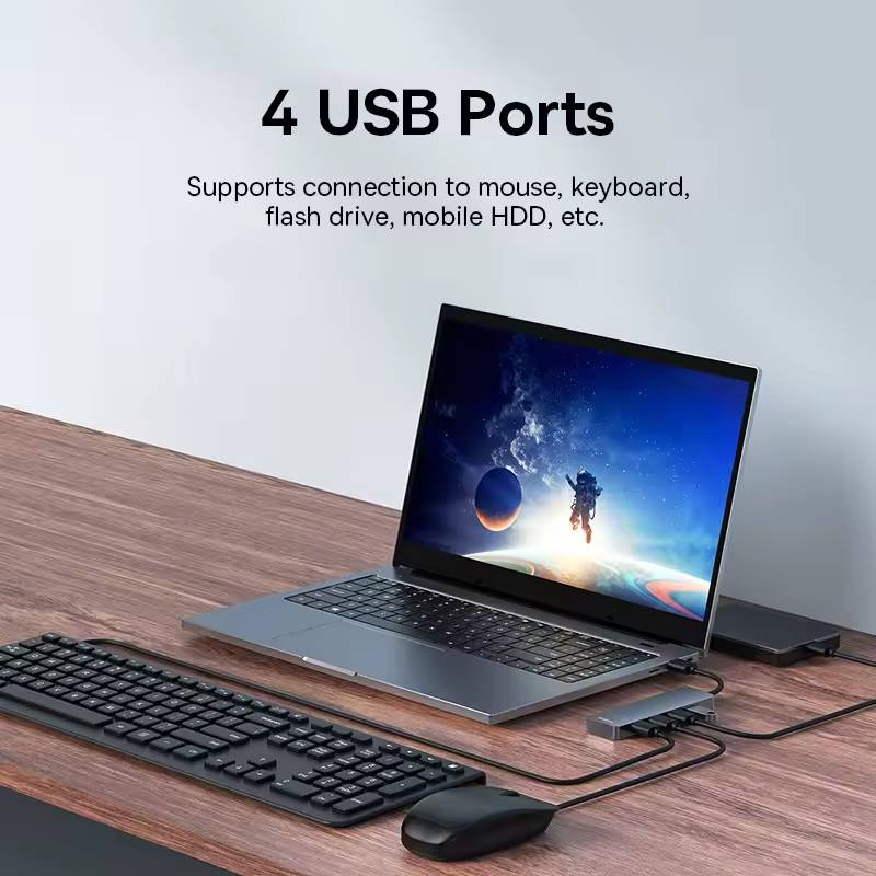 USB A to 4x USB 3.0 Hub Splitter Adapter For Laptop PC
