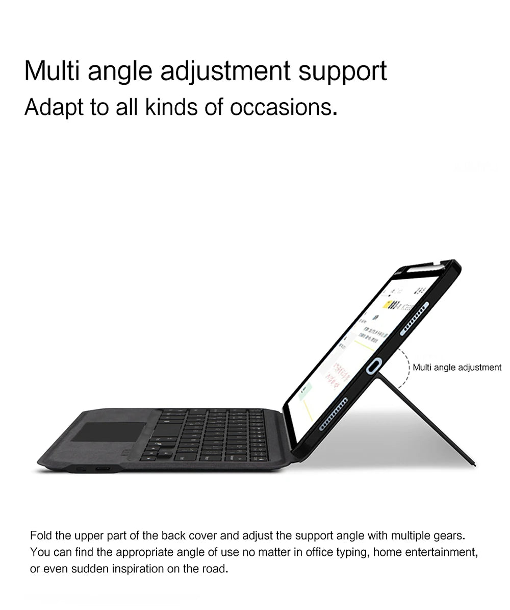 iPad mini 7 7th / 6 6th TouchPad Backlight bluetooth Keyboard Case