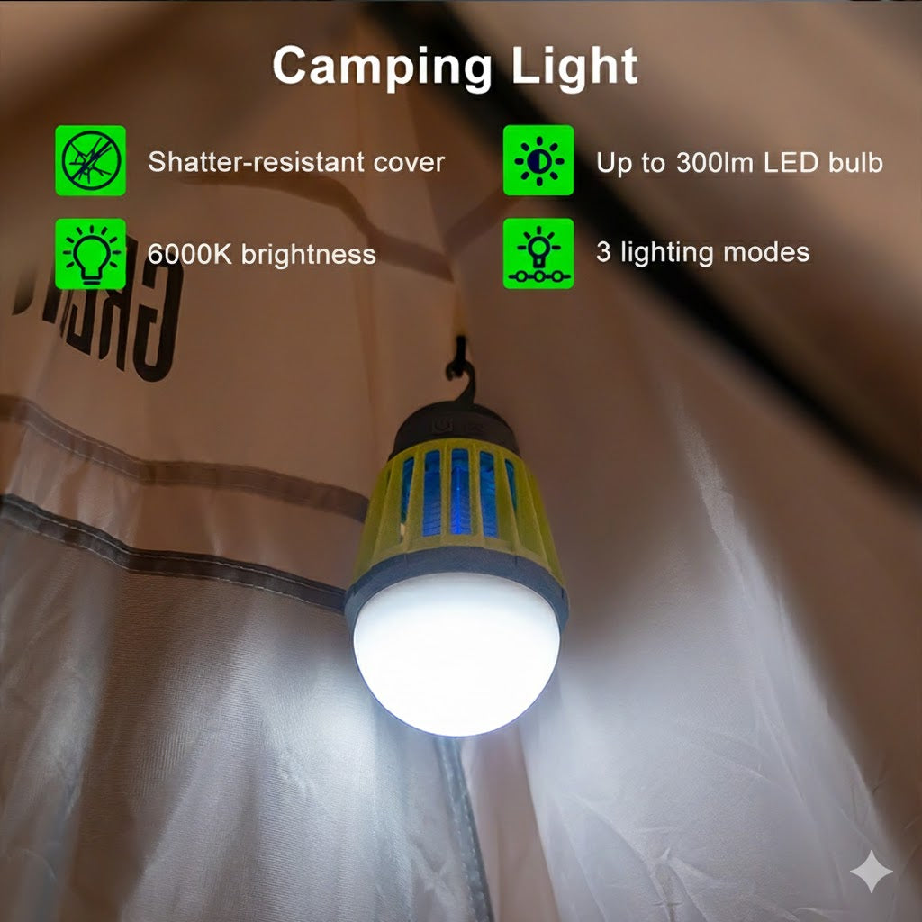 Outdoor Waterproof Camping Lantern with UV Mosquito Killer