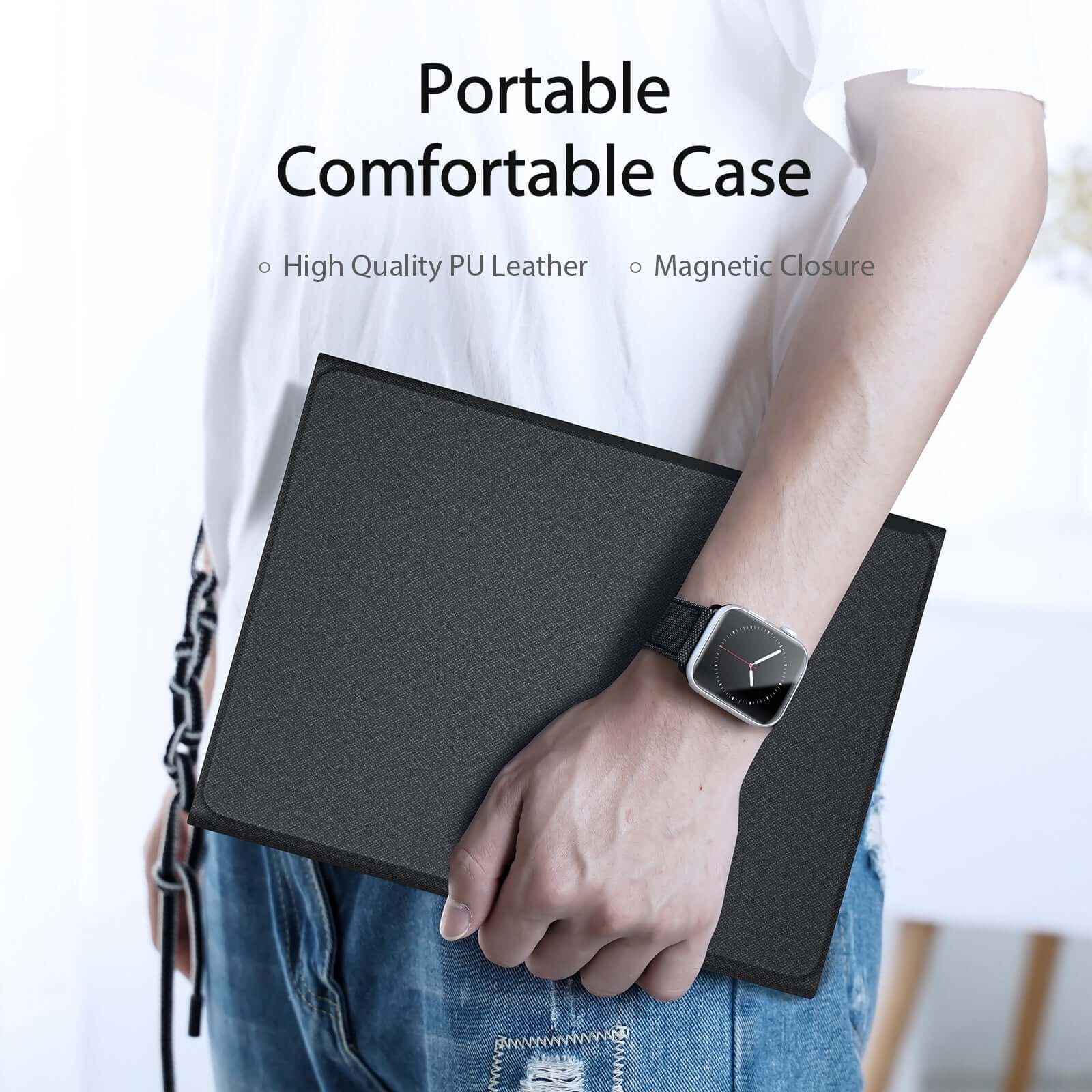 iPad Pro 13 2024 Bluetooth Keyboard with Foldable Stand Case