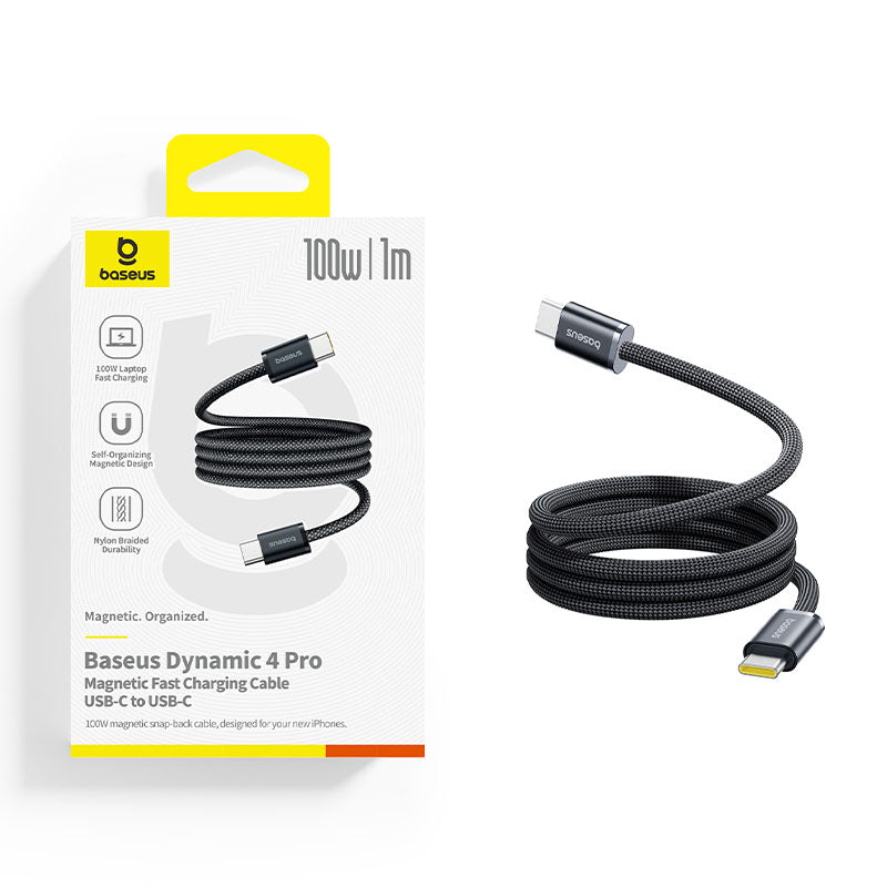 Baseus USB-C to USB-C 100W Magnetic Fast Charging Data Cable - 1M