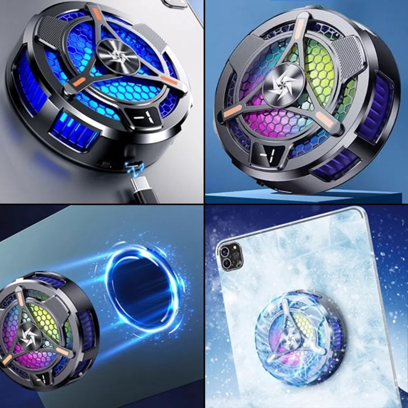 Magnetic iPad Tablet Cooling Fan Radiator with Temperature Display