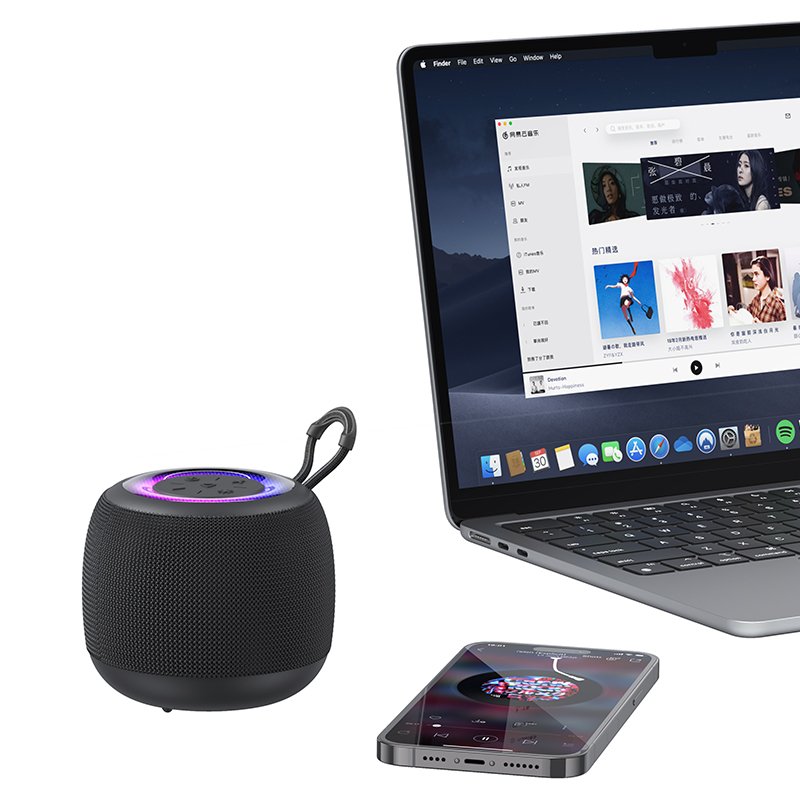 Mini Portable Wireless Bluetooth Speaker with Colorful LED Light