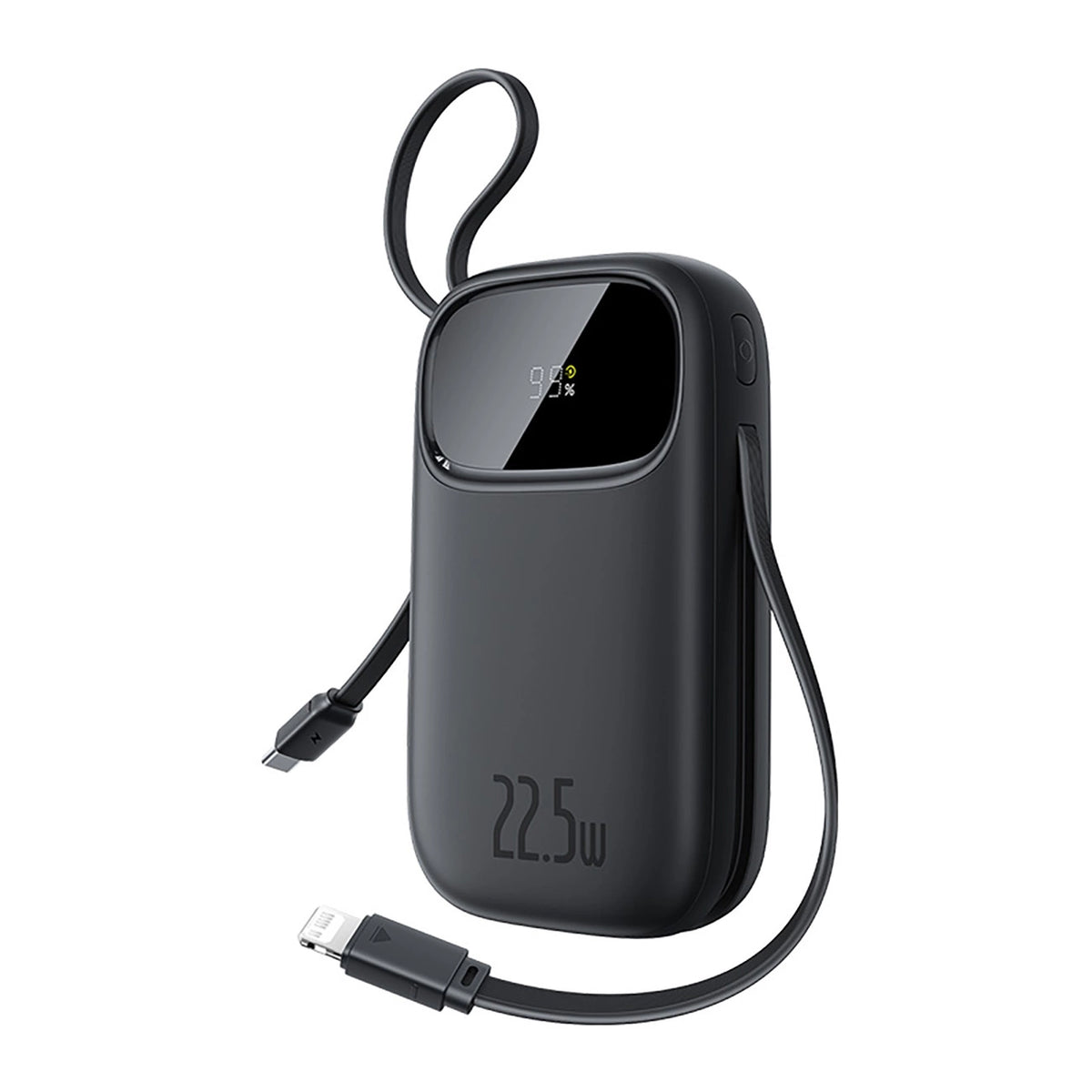 Baseus 20000mAh Powerbank Digital Display With Built-in Cables USB-C + Lightning